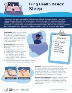 Lung Health Basics: Sleep Fact Sheet